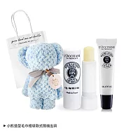 L’OCCITANE 歐舒丹 暢銷小熊護唇禮袋組-多款任選-國際航空版 B組[乳油木]