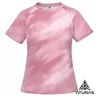 【ATUNAS 歐都納】女款ATUNAS-TEX短袖T恤/吸濕排汗/透氣快乾/大尺碼A2TS2534W- L 漸層玫粉