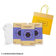 L’OCCITANE 歐舒丹 經典乳油木3入香皂海綿組-多款任選-送海綿-公司貨 B組[薰衣草]