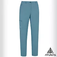 【ATUNAS 歐都納】女款蚊瘋不動彈性長褲/大尺碼A1PA2519W- S 霧藍綠