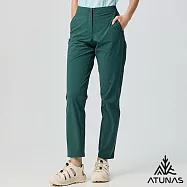 【ATUNAS 歐都納】女款蚊瘋不動彈性長褲/大尺碼A1PA2518W- S 深軍綠
