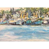 【玲廊滿藝】胡令豪-《蚵寮·豐收日》38x52cm