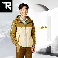 【TDN】AIR超輕工殼機能套裝兩件式風雨衣(超防水速乾機車雨衣/對流通風透氣內網EP4838) 小麥色M號