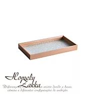 【Homely Zakka】北歐復古木質海棠花輕奢玻璃托盤/茶盤/零食盤/餐盤/置物盤_4款任選 櫸木小長方