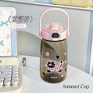 【APEX】tritan 一杯雙飲兒童水杯 640ml (隨行水杯 手提杯 環保水壺 運動水壺 兒童水杯 背帶式水壺 吸管杯 水壺 直飲杯 雙飲壺) 童話粉