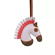 HERMES Geegee 小羊皮拼色駿馬吊飾 (夢幻紫/象灰/德州粉)