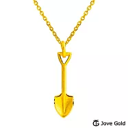 JoveGold漾金飾 助孕金鏟子黃金墜子-大 送白鋼項鍊
