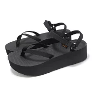 Teva 厚底涼鞋 W Flatform Sandal Slim 女鞋 黑 細帶 增高 戶外 休閒 1164630BLK 22cm BLACK