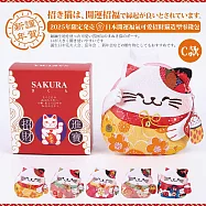 【Sayaka紗彌佳】喜氣盒裝-謹賀新年日本開運福氣招財貓立體造型拉鍊零錢包 收納包 -C款