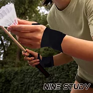 【NINE STUDY】隱形護腕 纏繞式護腕 薄款護腕 腕力帶 超值兩入組 健身 戶外(兩色任選) 黑色兩入