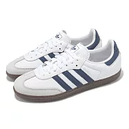 adidas 休閒鞋 Samba OG W 女鞋 白 深藍 復古 德訓鞋 愛迪達 JH5688 23cm WHITE/BLUE
