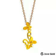 JoveGold漾金飾 仲夏夜之夢黃金墜子 送白鋼項鍊