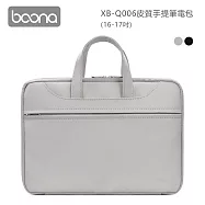 Boona 皮質手提筆電包(16-17吋)XB-Q006 黑