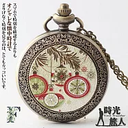 耶誕限定-Merry Christmas主題懷錶+麋鹿角伸縮筆套組合 多款任選(附盒裝 生日 送禮 禮物) -F款-雪花串燈+綠色筆袋