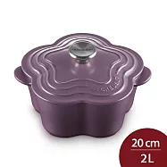 Le Creuset 山茶花鑄鐵鍋 20cm 2L 法國製 (電磁爐 IH爐可用) 水晶紫