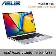 ASUS 華碩 Vivobook 15 X1505VA-0321S13420H 15.6吋 OLED 文書筆電 酷玩銀(i5/8G/512G/W11)