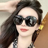 seoul show首爾秀 一鏡兩用近視套鏡輕量TR90太陽眼鏡UV400墨鏡 022 黑框黑灰片