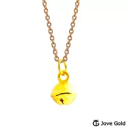 JoveGold漾金飾 幸運鈴鐺黃金墜子-立體硬金款 送紅繩