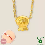 【Kuder Jewelry】黃金錢袋項鍊 買1送1銀元寶手鍊 黃金錢袋項鍊