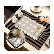 【居家cheaper】加厚3.5MM軟性30X40CM硅藻吸水地墊/餐墊/吸水地墊/硅藻土地墊/浴室地墊/軟性地墊/廚房地墊/防滑地墊 4入絲滑濃巧