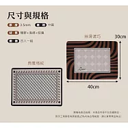 【居家cheaper】加厚3.5MM軟性30X40CM硅藻吸水地墊/餐墊/吸水地墊/硅藻土地墊/浴室地墊/軟性地墊/廚房地墊/防滑地墊 2入絲滑濃巧+2入典雅格紋