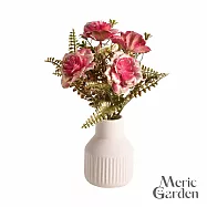 【Meric Garden】高仿真台灣稀世鎏金玫瑰陶瓷花藝花瓶組/裝飾花瓶/桌面擺飾