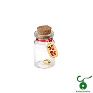 【Kuder Jewelry】999純金黃金豆集富罐/1粒裝~買1組送1條小金馬項鍊 黃金金豆