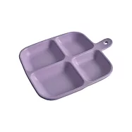 【Homely Zakka】北歐單柄陶瓷分隔餐盤/四格分隔盤_4色任選 奶油紫