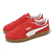 Puma 休閒鞋 Palermo 男鞋 紅 白 膠底 德訓鞋 復古 麂皮 39646358 28cm RED/WHITE