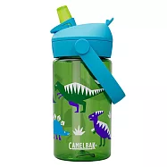 【美國 CamelBak】400ml Flip Straw 兒童吸管運動水瓶RENEW 嘻哈恐龍