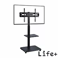 Life+ 26-70吋可調節移動式液晶電視一體立架/電視立架_2款任選 TP02G消光黑