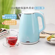 【CookPower鍋寶】316保溫防燙快煮壺1.8L(KT-90182B)-藍色