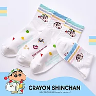 【ONEDER 旺達棉品】蠟筆小新趣味系列中筒襪 野原新之助羅紋長襪 台灣製棉襪女襪- 蠟筆小新 鱷魚阿山 SC-A322