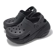 Crocs 洞洞鞋 Bubble Crush Clog 男女鞋 貝殼泡芙 厚底克駱格 黑 卡駱馳 2100610WC 22cm TRIPLE BLACK