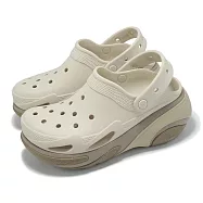 Crocs 洞洞鞋 Bubble Crush Clog 男女鞋 貝殼泡芙 厚底克駱格 土棕 卡駱馳 210061214 25cm TAUPE