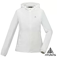 【ATUNAS 歐都納】女款防曬透氣輕薄連帽外套/大尺碼A8GA2517W*- L 白