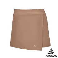 【ATUNAS 歐都納】女款彈性透氣休閒運動短褲裙A1PA2528W- S 拿鐵卡
