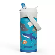 【美國 CamelBak】350ml Flip Straw兒童吸管不鏽鋼保溫瓶(保冰) 海洋世界