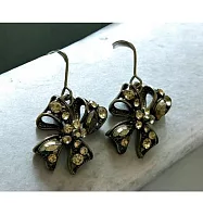 【Bear & Color 著色】古典燦光蝴蝶結耳環