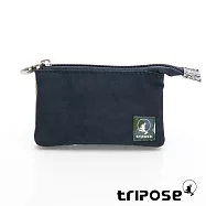 tripose 漫遊系列岩紋簡約微旅萬用零錢包 沉靜藍