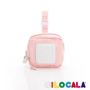 CILOCALA 亮彩尼龍防潑水可扣式零錢包 花語粉