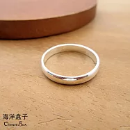 3MM寬。簡約亮面質感拋光S925純銀戒指.閉口圈.男女皆可 國際圍15號(內刻19)