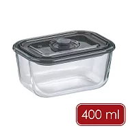 《KELA》Aurelia可微波玻璃密封保鮮盒 | 收納盒 環保餐盒 便當盒 野餐 - 方400ml