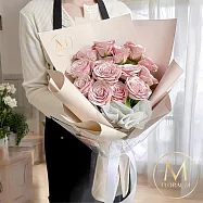 【Floral M】卡布奇諾奶茶玫瑰香水花束