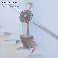 recolte 日本麗克特 Cordless Circulation Fan無線循環電風扇 RFN-2 微霧灰