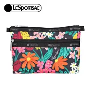 LeSportsac 2025夏季新品 Cosmetic Clutch 雙層拉鍊化妝包(7105) HC87繽紛花園