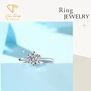 【CF鑽飾】女戒《經典六爪》莫桑鑽 1克拉純銀鑽戒 戒指 生日禮物