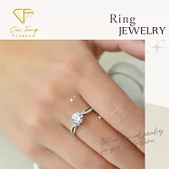 【CF鑽飾】女戒《永愛》莫桑鑽 1克拉鑽戒 純銀戒指