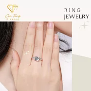 【CF鑽飾】女戒《觸及真心》莫桑鑽 1克拉鑽戒 純銀戒指