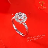 【CF鑽飾】女戒《翰海》莫桑鑽 1克拉鑽戒 純銀戒指